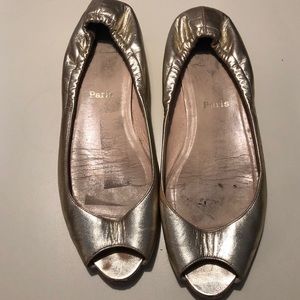 Louboutin Gold Flats size 40
